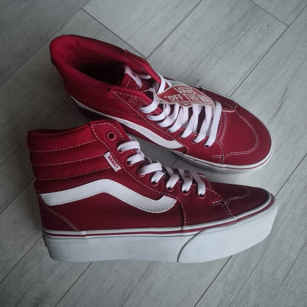 VANS NEW Sk8-Hi Tapered Platform Shoes - Picture 6 of 11